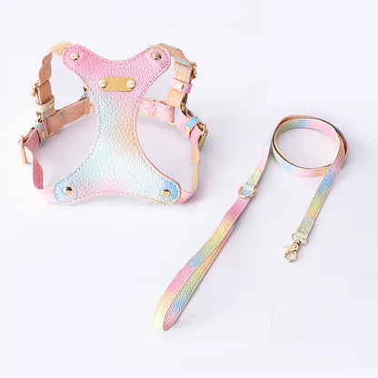 Adjustable Waterproof Leather Pet Harness for Small Cats