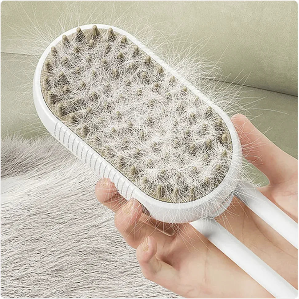 4 in 1 Cat steam brush, steam brush for dogs, rabbits., Pet spray comb for shedding and grooming, Gentle Technology, Easy-to-Clean, massage