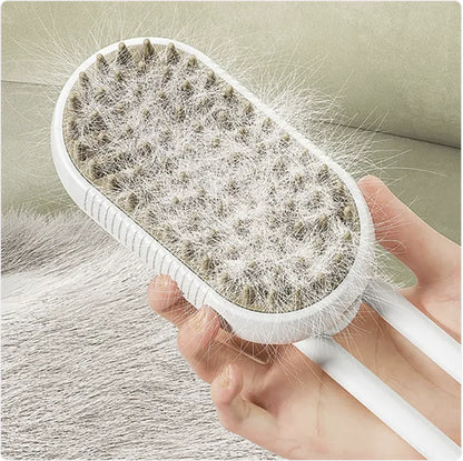 4 in 1 Cat steam brush, steam brush for dogs, rabbits., Pet spray comb for shedding and grooming, Gentle Technology, Easy-to-Clean, massage
