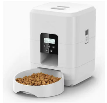 Automatic Cat Feeder, 5G WiFi Automatic Dog Food Dispenser with Freshness Preservation, 2L Timed Pet Feeder with Low Food Sensor,