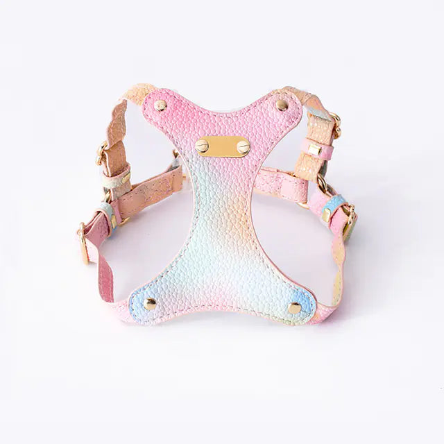 Adjustable Waterproof Leather Pet Harness for Small Cats
