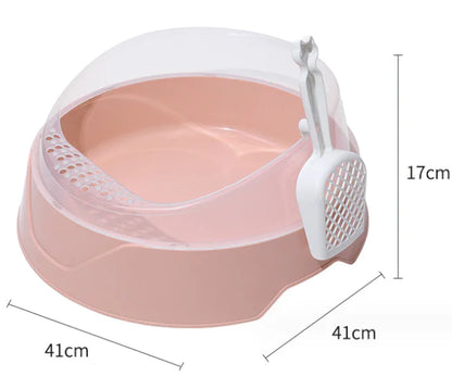 Round Odor-Proof Semi-Closed Cat Litter Box