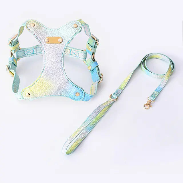 Adjustable Waterproof Leather Pet Harness for Small Cats