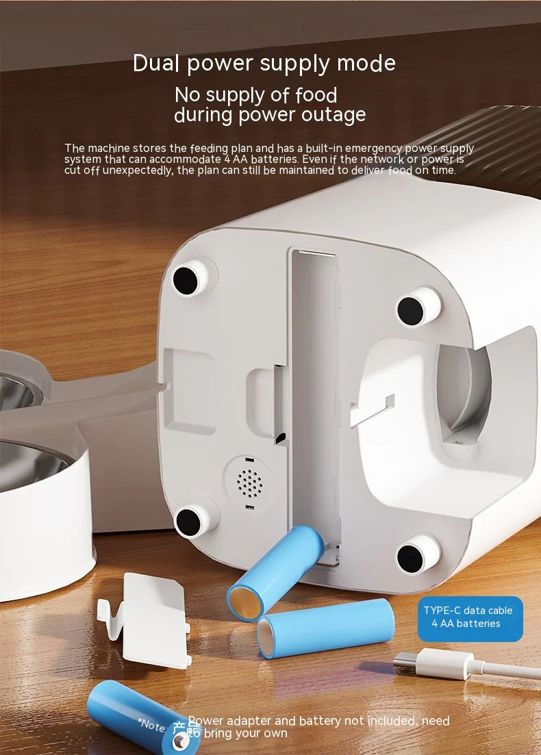 Automatic Pet Feeder Dog Cat Smart WiFi with Camera App Control