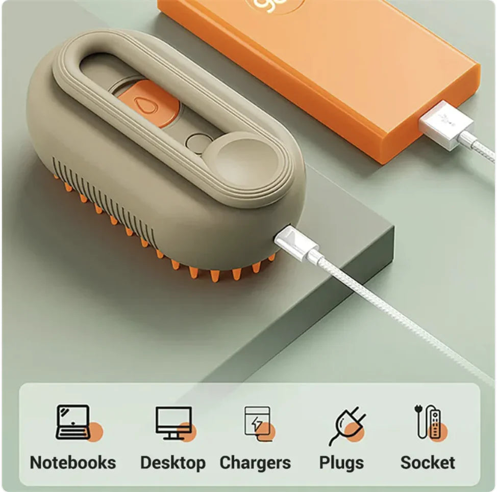 4 in 1 Cat steam brush, steam brush for dogs, rabbits., Pet spray comb for shedding and grooming, Gentle Technology, Easy-to-Clean, massage