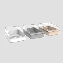 Large Semi-Closed Cat Litter Box with Removable Design