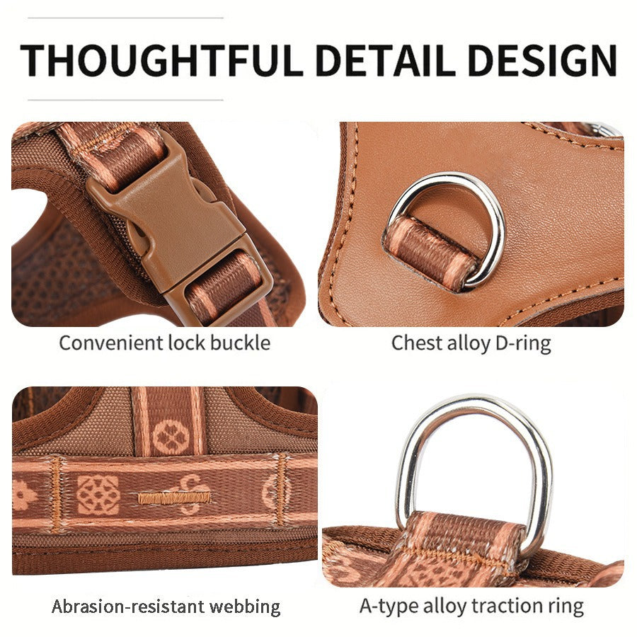 rabbitgoo Dog Harness  Leash Set, Step in Soft Light Puppy