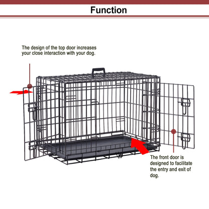 18 -22 Encrypted Folding Dog Cage  Large Corgi And Shiba Inu Pet Cage