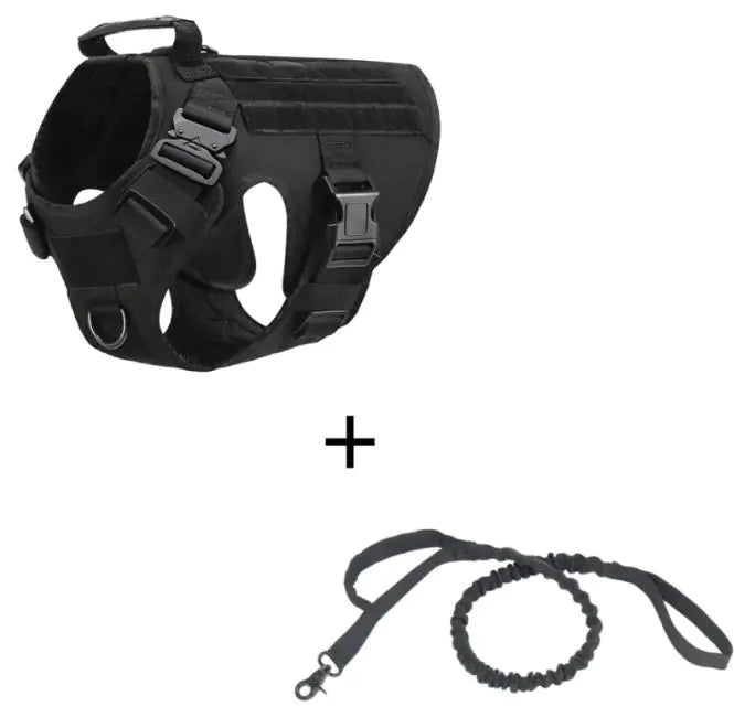 Tactical Dog Harness Vest For Large Dogs Adjustable Vest for Walking, Training