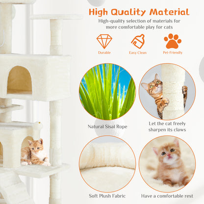 50 in Multi Functional Cat Tree house Cat Climbing Frame