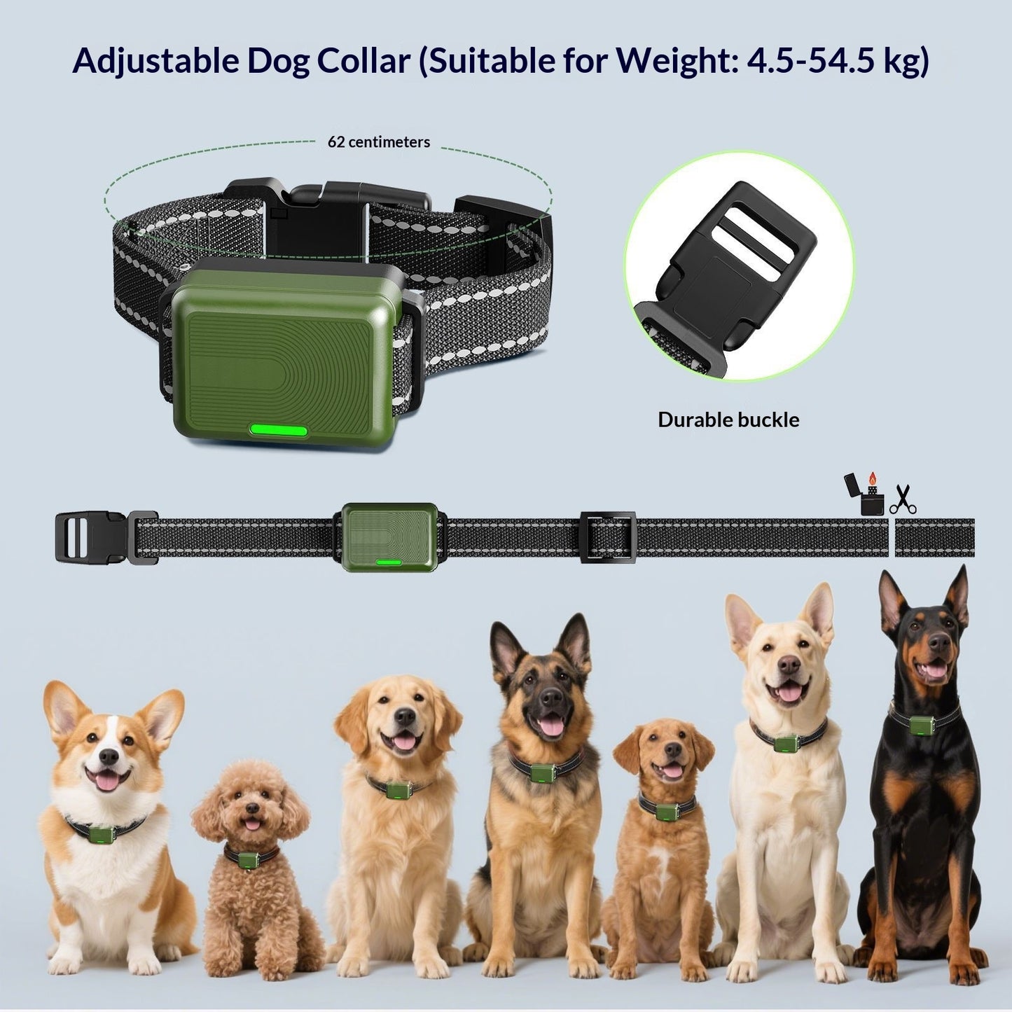 Dog Shock Collar - 4300FT Dog Training Collar with Remote, IPX8 Waterproof Electric Dog Collar with 4 Training Modes, Security Lock,