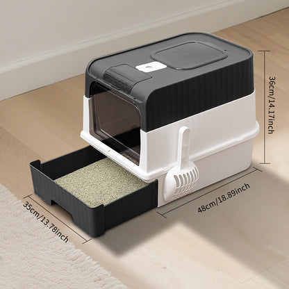 Cat Litter Box&nbsp; Drawer-Style Enclosed&nbsp; – Easy Clean, No Mess, No Odor