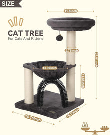 27.8" Multi-Level Cat Tree Tower – Durable Indoor Cat Furniture