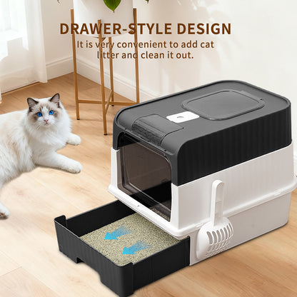 Cat Litter Box&nbsp; Drawer-Style Enclosed&nbsp; – Easy Clean, No Mess, No Odor