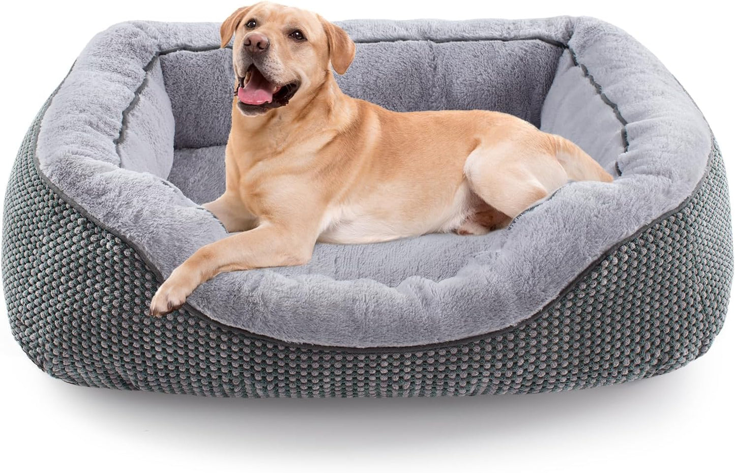 Orthopedic Dog Bed Medium Size Dog, Durable Plush Faux Fur Dog Crate Pad, Calming Anti Anxiety