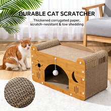 PETS Sisal Cat Scratcher Couch Star & Moon 56cm Teaser Ball, For Large & Multi-Cat