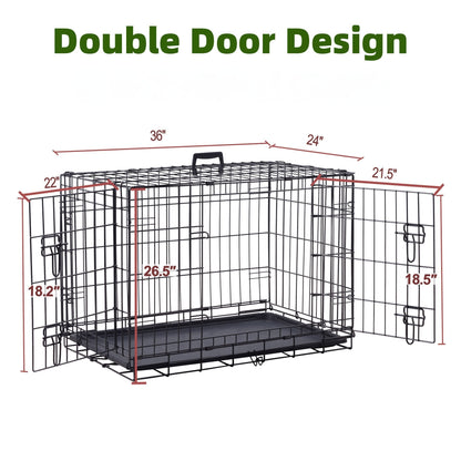 18 -22 Encrypted Folding Dog Cage  Large Corgi And Shiba Inu Pet Cage
