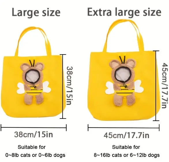 Bee Happy Cat Dog Carrier Bags