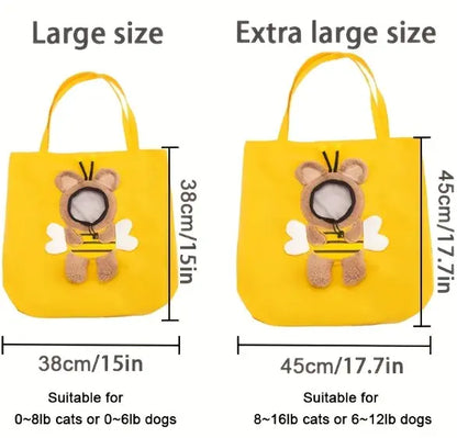 Bee Happy Cat Dog Carrier Bags