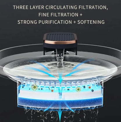 Wireless Cat Water Fountain Stainless Steel, 3L Pet Fountain Battery Operated, Cordless Running Water Dispenser for Cats & Dogs with Motion Sensor, Ultra Quiet