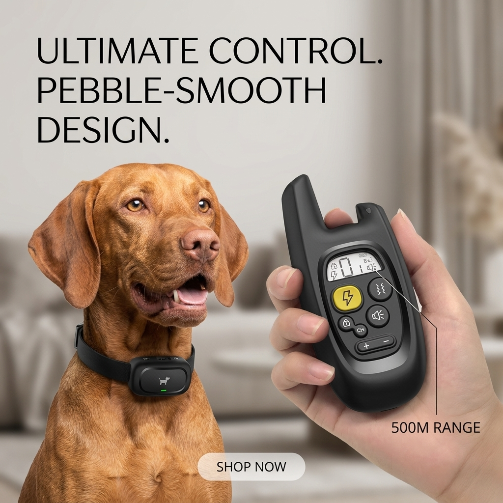 Pet Training Collar Anti-Bark Rechargeable Waterproof Smart Electronic 500M range