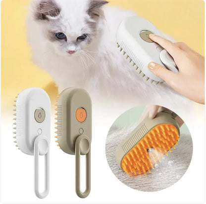4 in 1 Cat steam brush, steam brush for dogs, rabbits., Pet spray comb for shedding and grooming, Gentle Technology, Easy-to-Clean, massage
