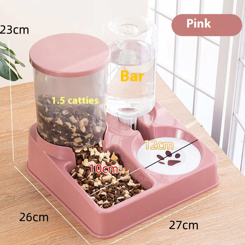 2 iin 1 Automatic Pet Feeder 4.5L Water Dispenser Integrated Cat Food